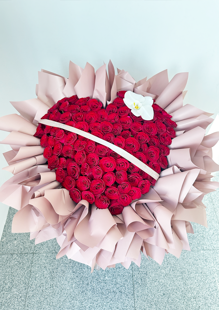 99 Red heart Roses