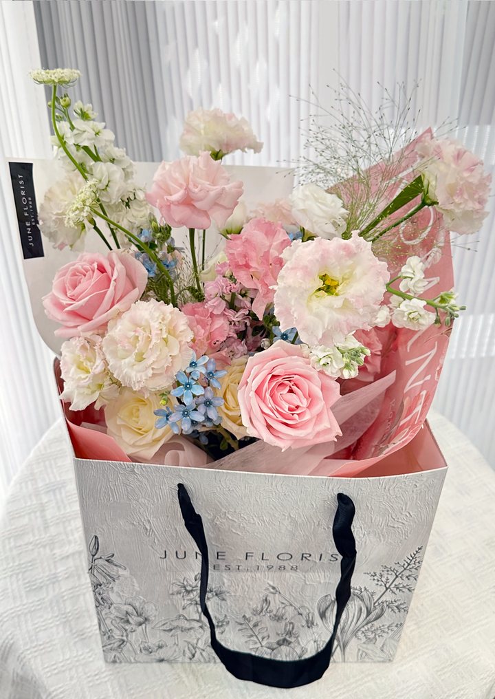 FLOWER BOUQUET( Pink rose & Eustoma) 011
