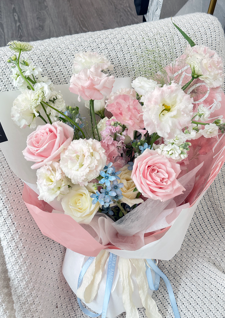FLOWER BOUQUET( Pink rose & Eustoma) 011