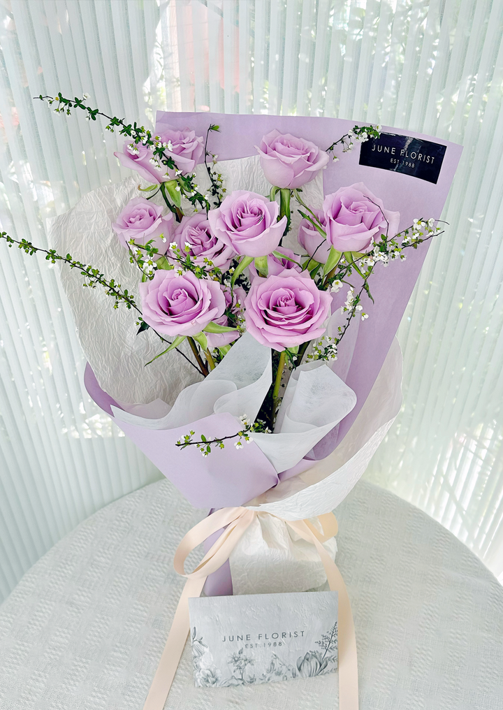 PURPLE ROSE BOUQUET 072