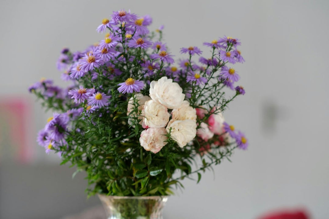 A bouquet of preserved flowers.