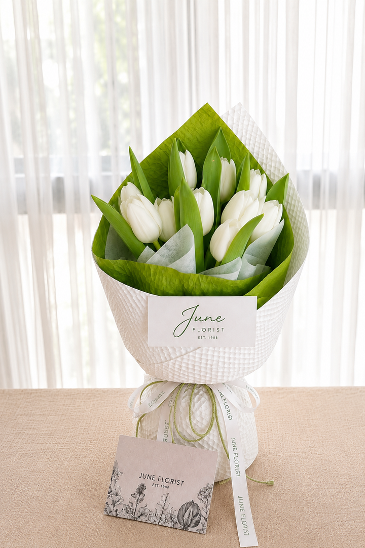 White Tulip Bouquet