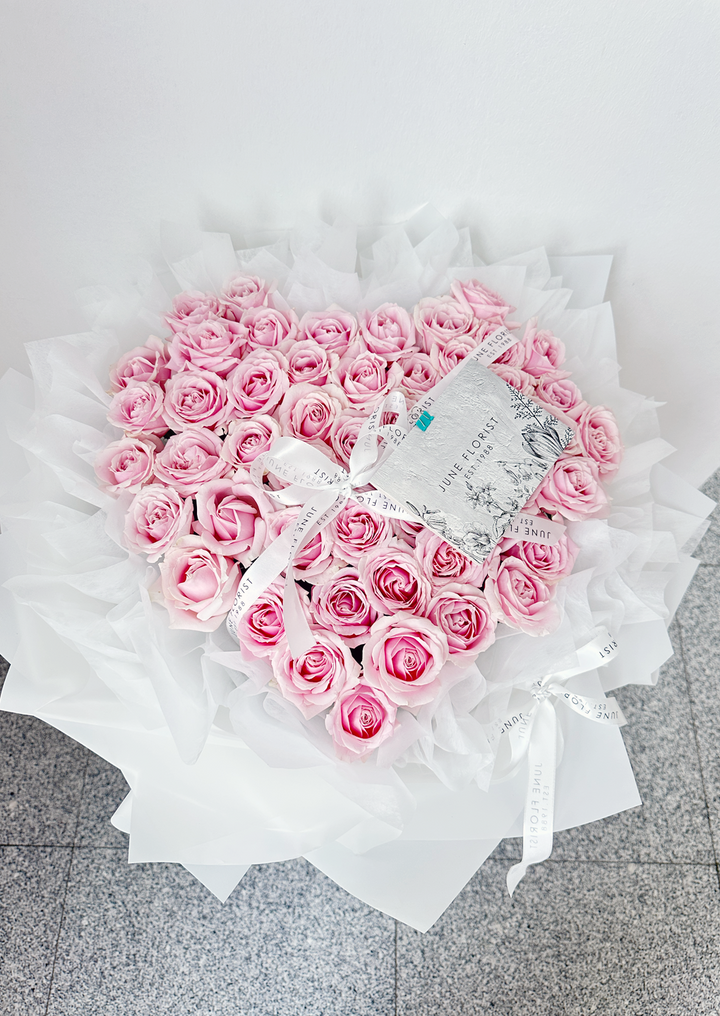 99 Pink heart Roses