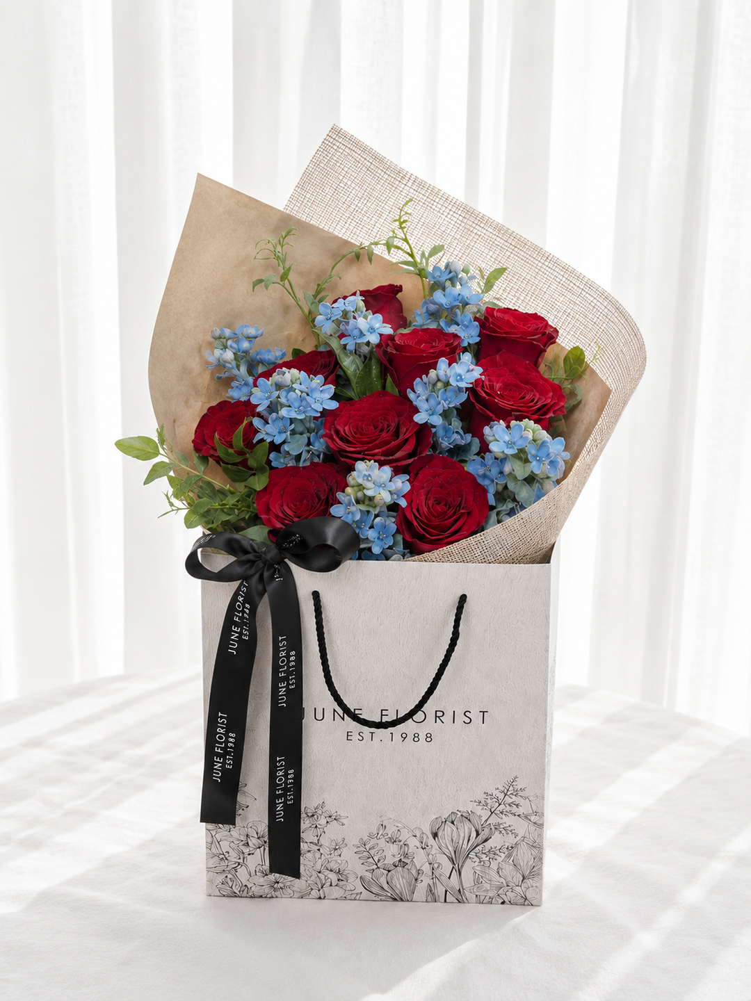 Blue Harmony Rose Bouquet