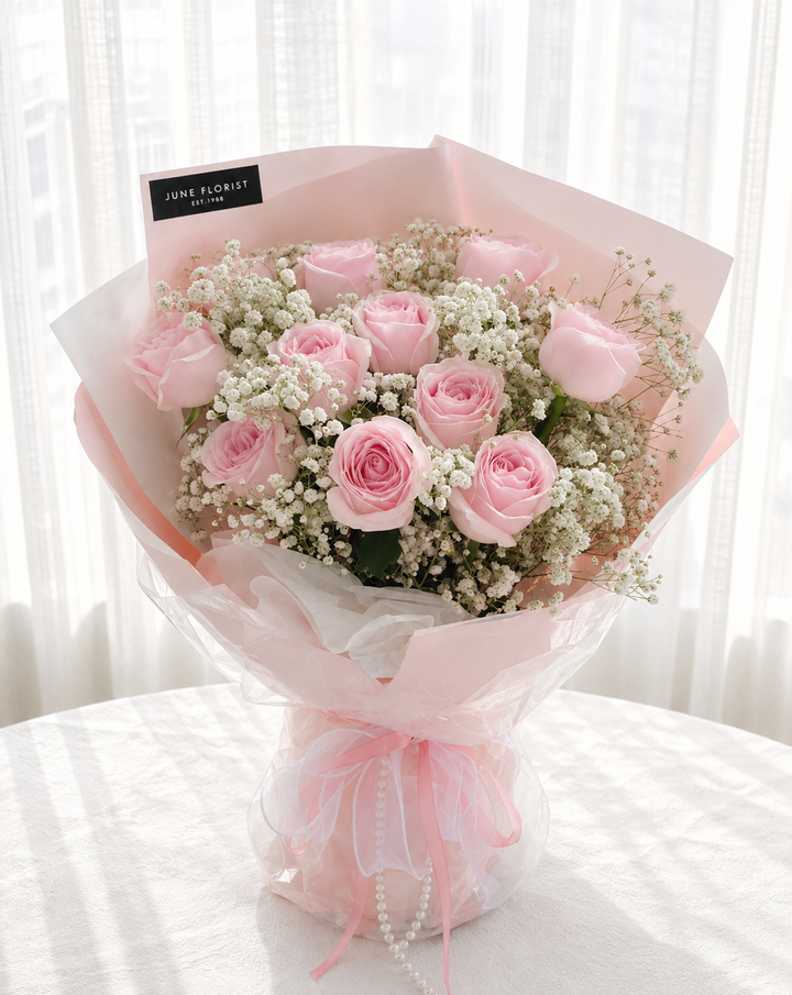Pink Roses Bouquet 076