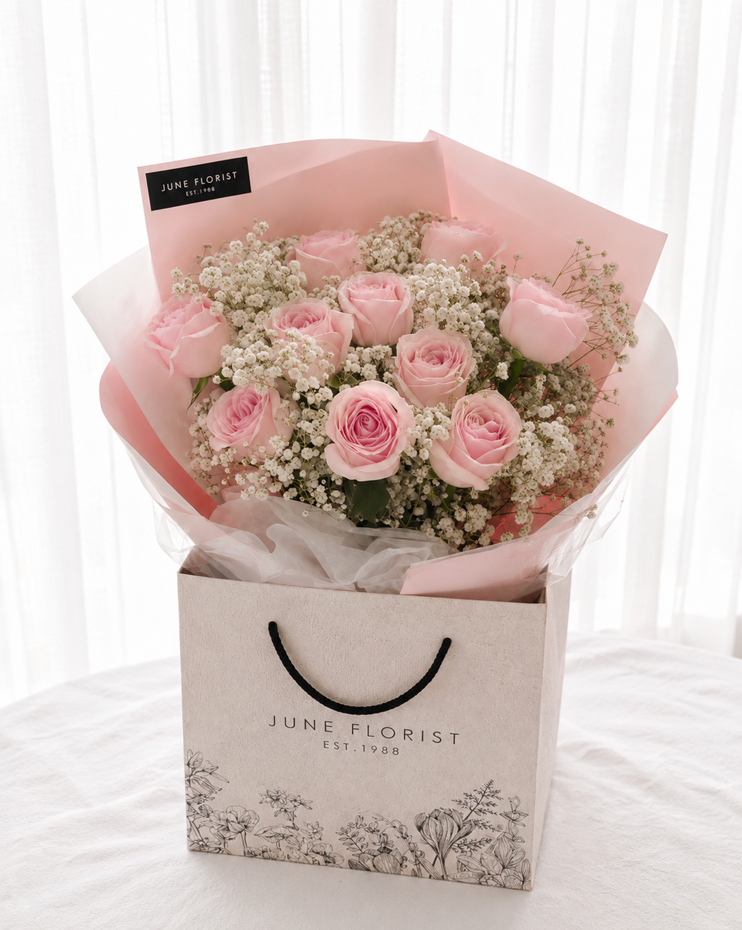 Pink Roses Bouquet 076