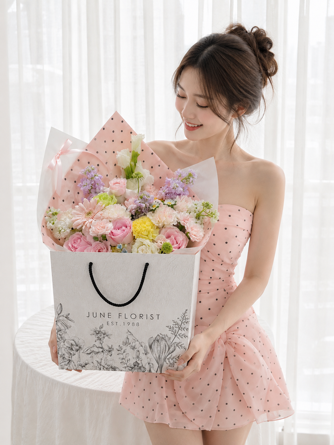 Pink Polka Romance