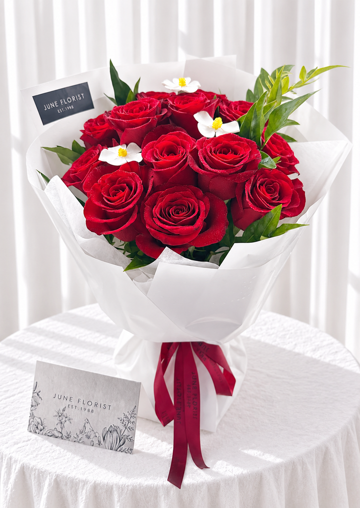 Crimson Love – Red Rose Bouquet