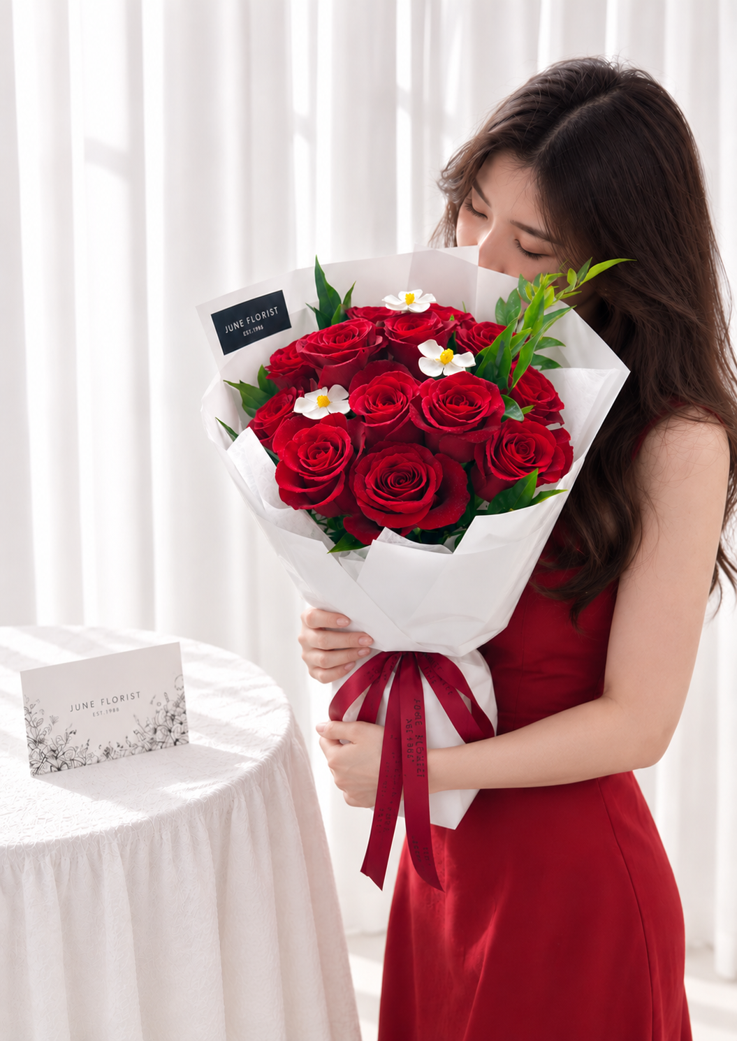 Crimson Love – Red Rose Bouquet