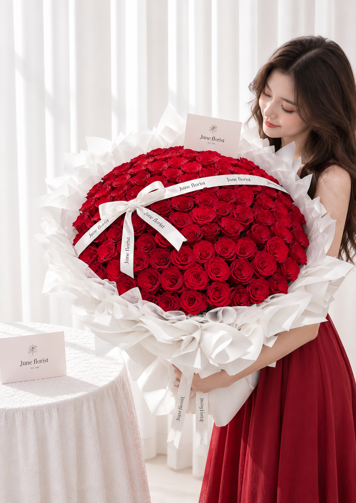 Grand Amour – 99 Red Roses Bouquet Singapore