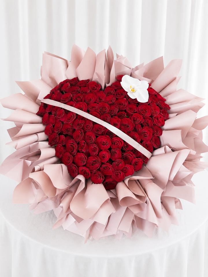 99 Red heart Roses