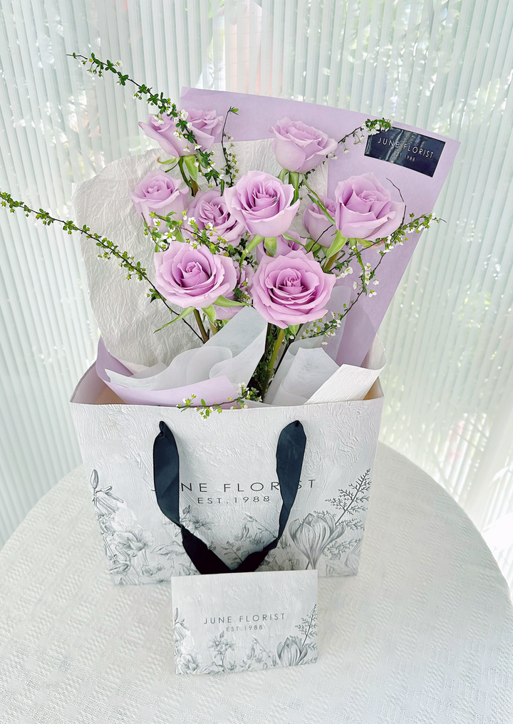 PURPLE ROSE BOUQUET 065